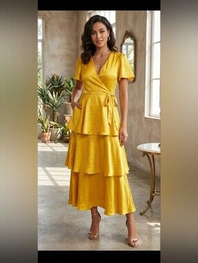 Lulus Yellow Dress with Zipper